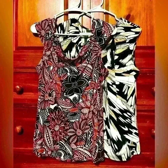 TWO Women’s Dressy Tanks - Size Large - Picture 1 of 8